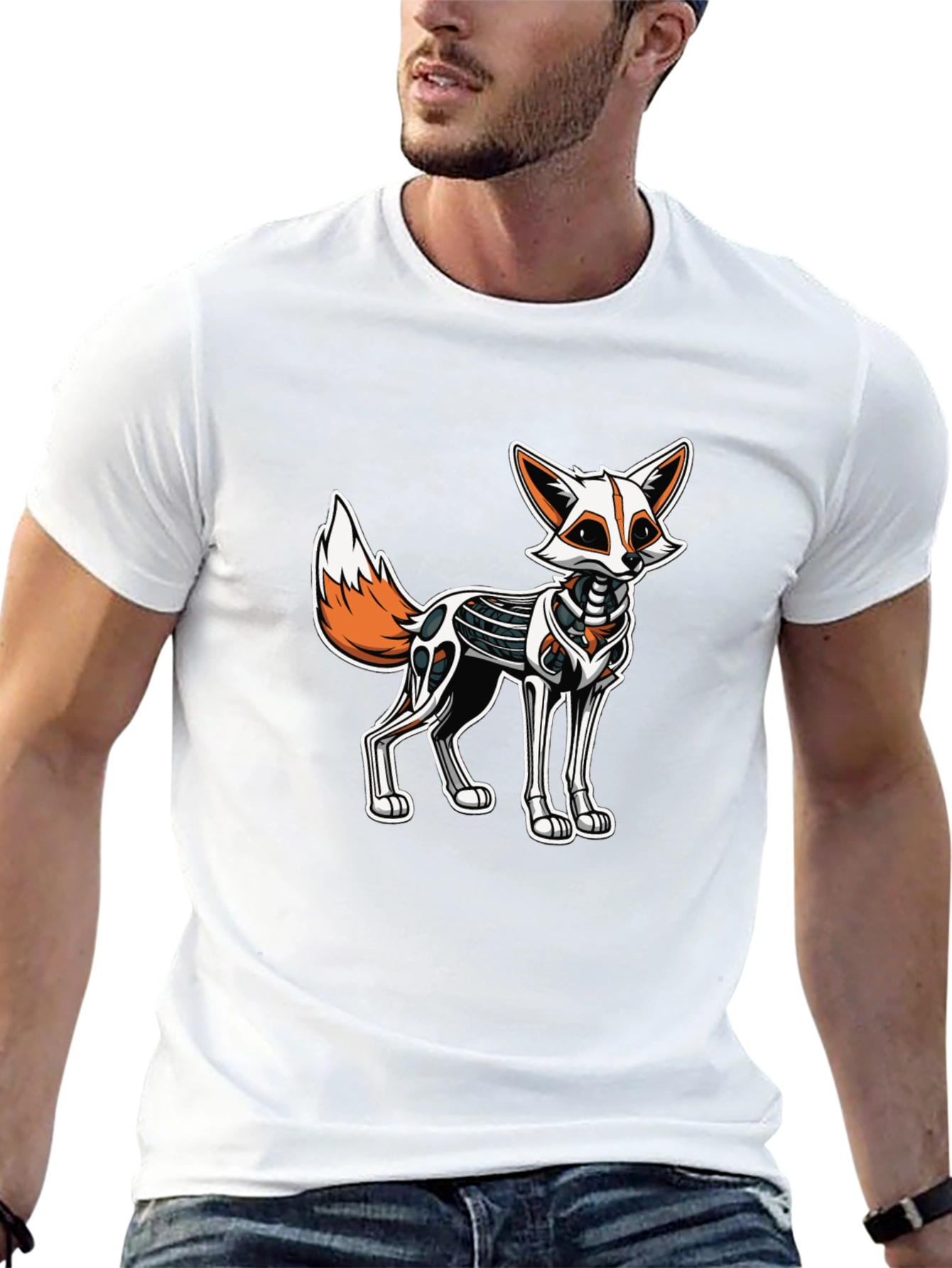 Robotic Fox Graphic Tee - Black