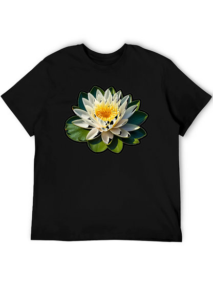 Lotus Flower Graphic T-Shirt - Nature Inspired Design