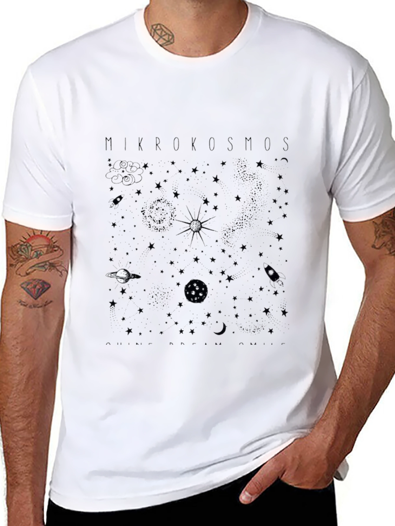 Mikrokosmos Space Print T-Shirt