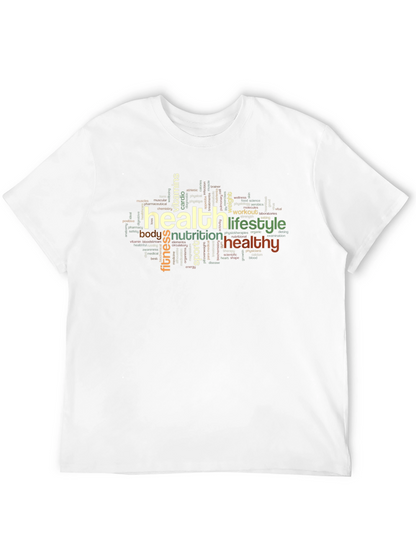 Health & Lifestyle Word Art T-Shirt