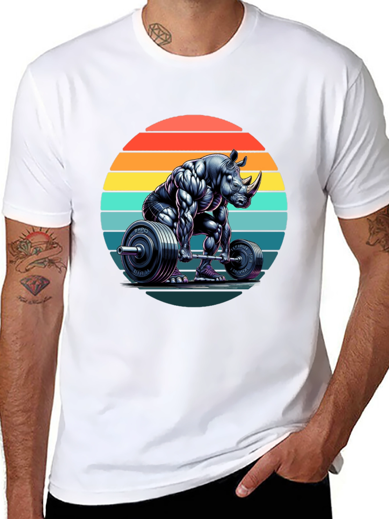 Rhino Powerlifting Graphic Tee - Black