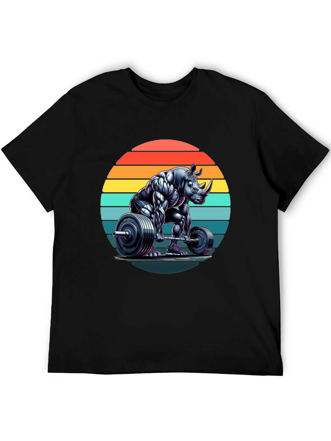 Rhino Powerlifting Graphic Tee - Black