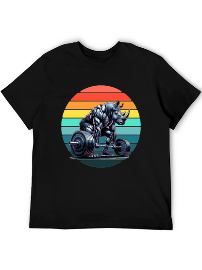 Rhino Powerlifting Graphic Tee - Black