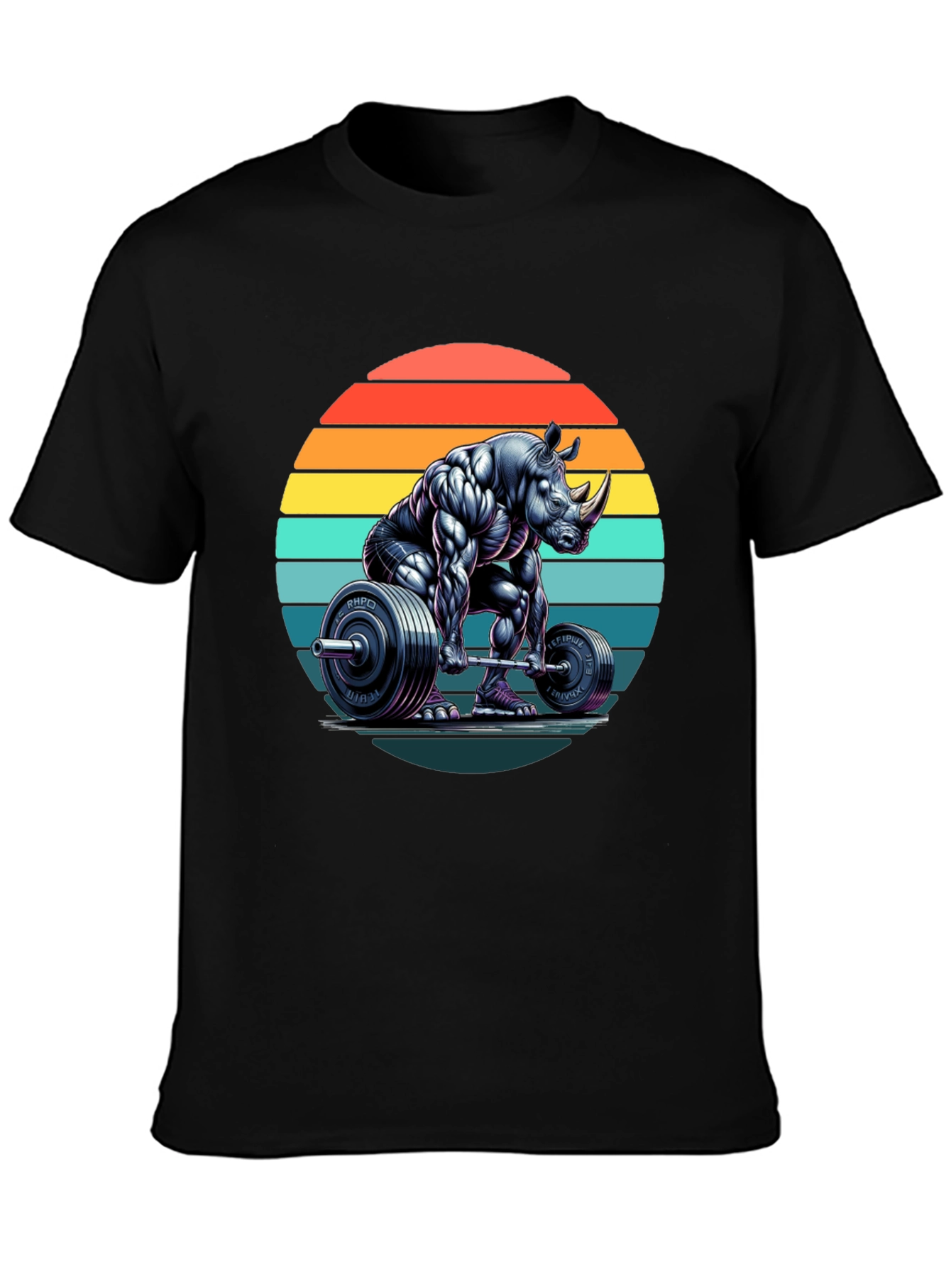 Rhino Powerlifting Graphic Tee - Black