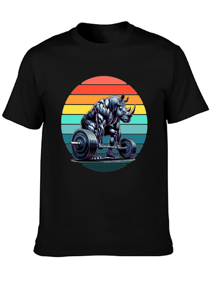 Rhino Powerlifting Graphic Tee - Black