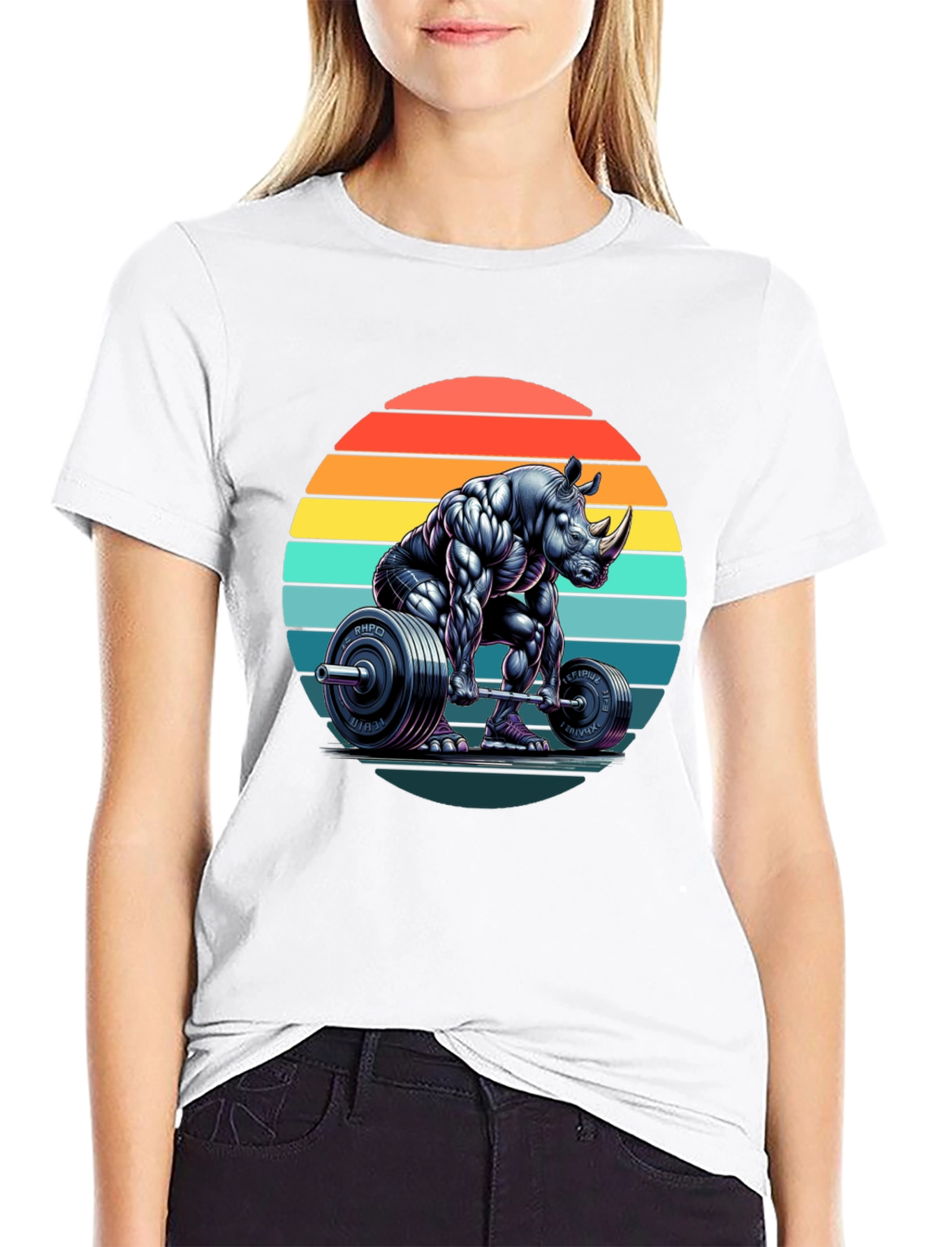 Rhino Powerlifting Graphic Tee - Black