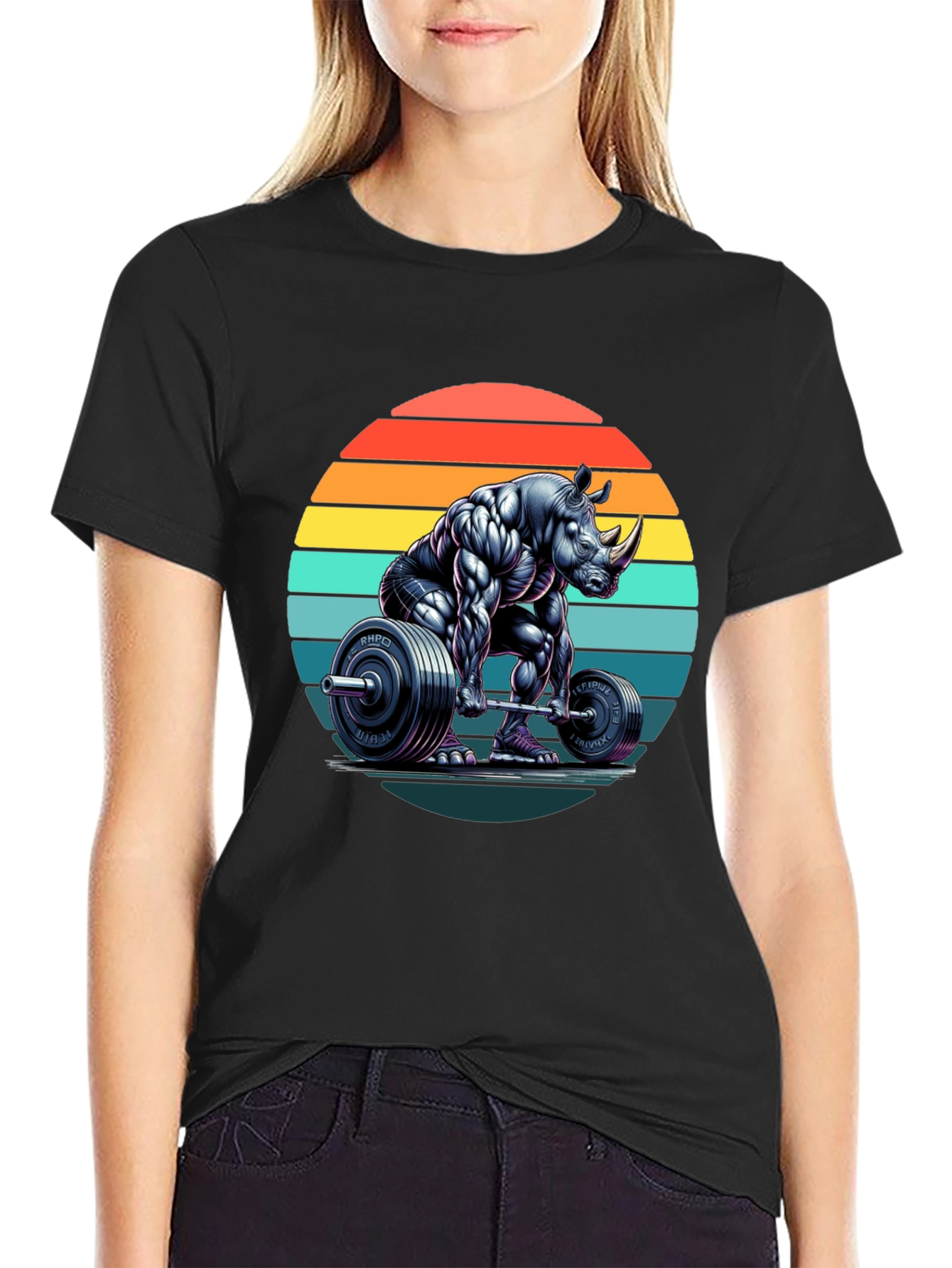 Rhino Powerlifting Graphic Tee - Black