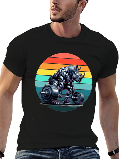 Rhino Powerlifting Graphic Tee - Black