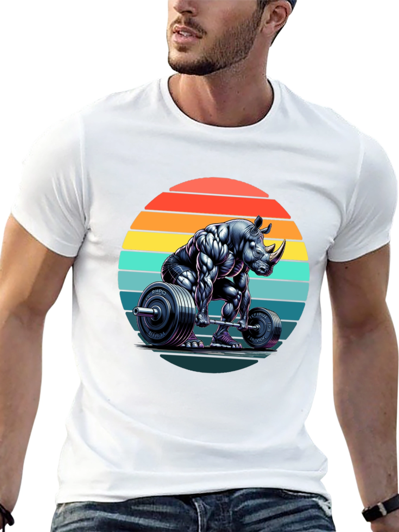 Rhino Powerlifting Graphic Tee - Black