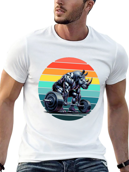 Rhino Powerlifting Graphic Tee - Black