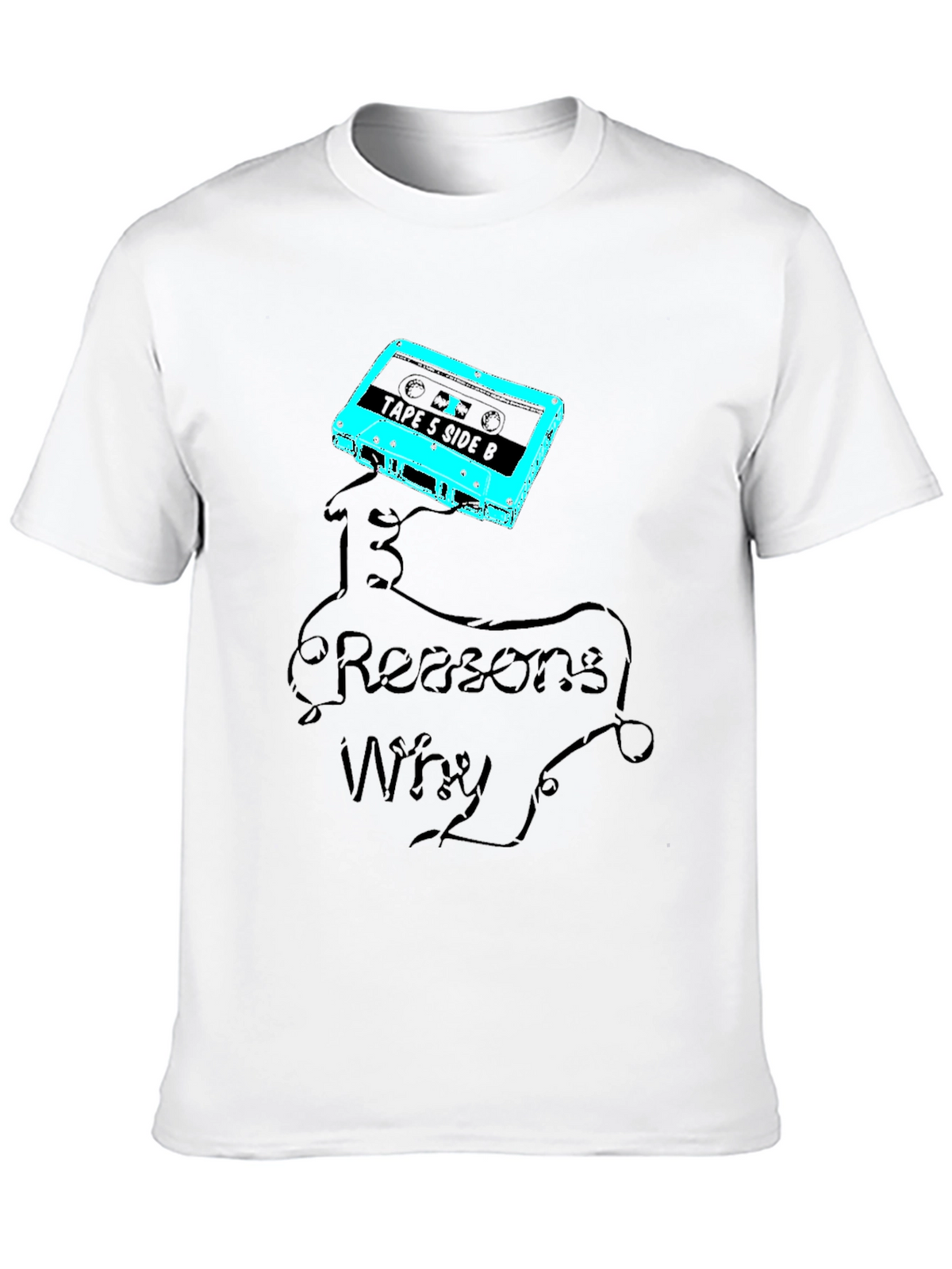 13 Reasons Why Cassette Tape Graphic Tee - Black