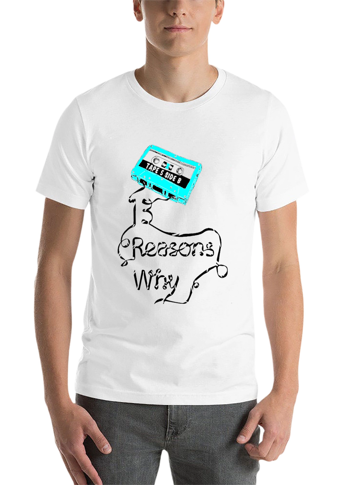 13 Reasons Why Cassette Tape Graphic Tee - Black