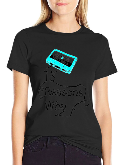 13 Reasons Why Cassette Tape Graphic Tee - Black