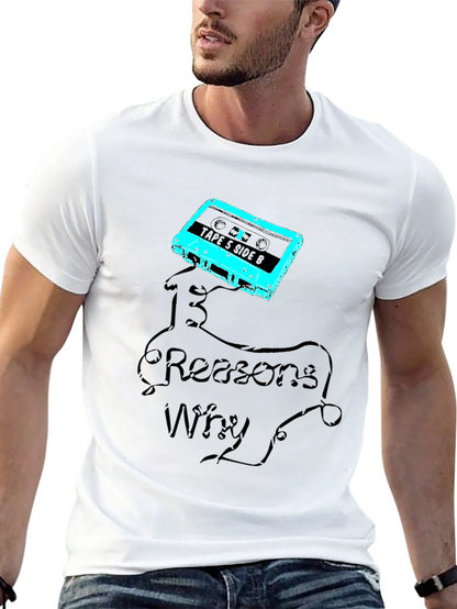 13 Reasons Why Cassette Tape Graphic Tee - Black