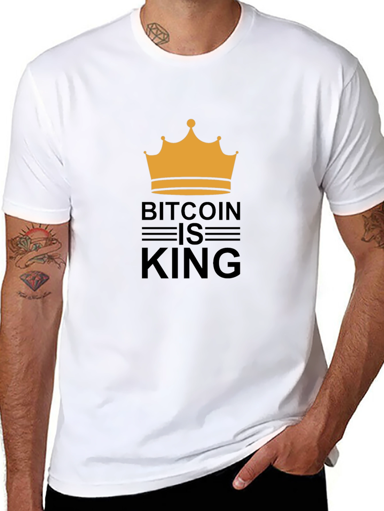 Bitcoin is King T-Shirt - Crypto Crown Design