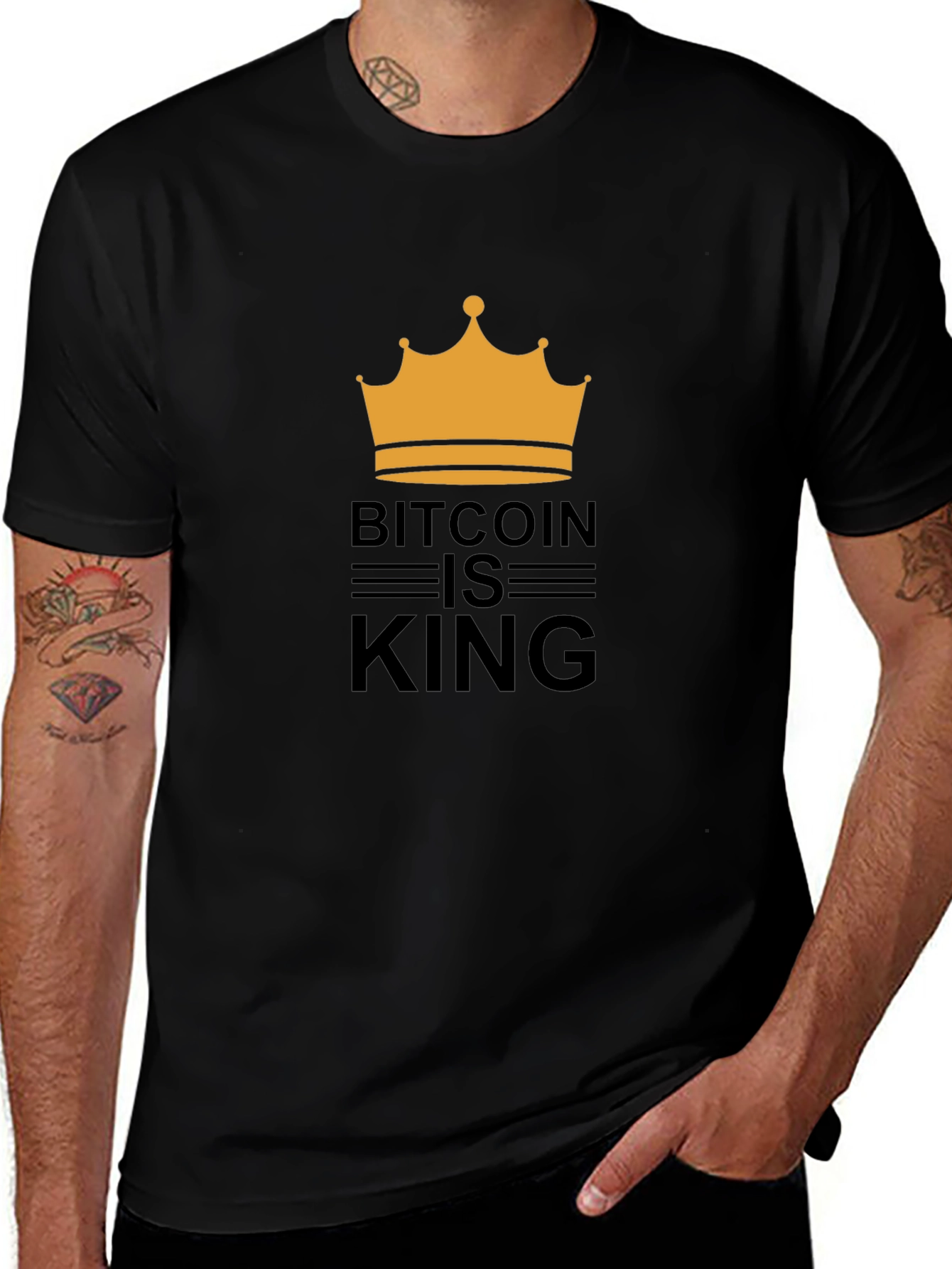 Bitcoin is King T-Shirt - Crypto Crown Design