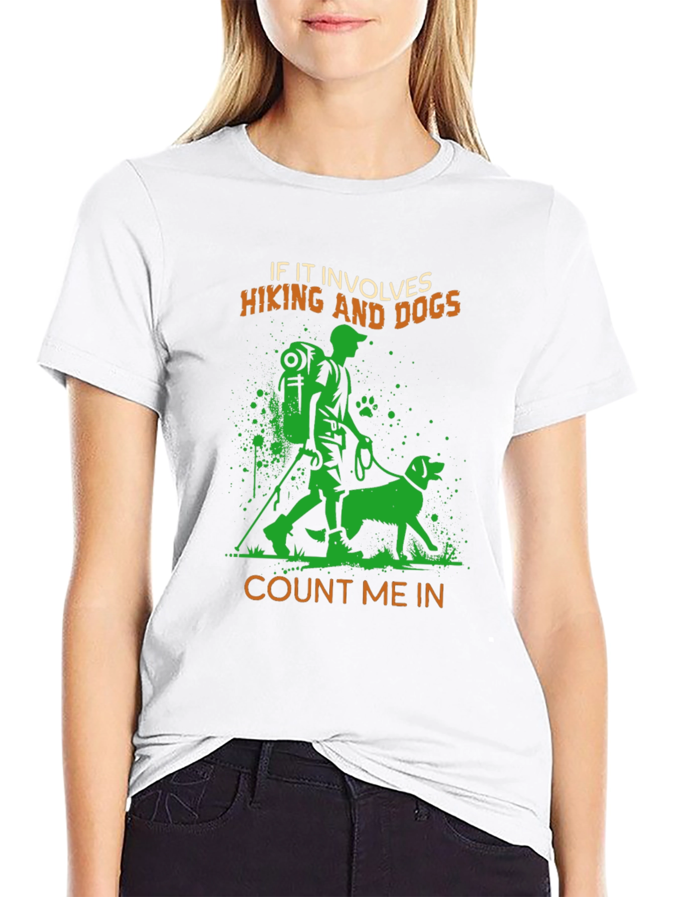 Hiking and Dogs Graphic T-Shirt