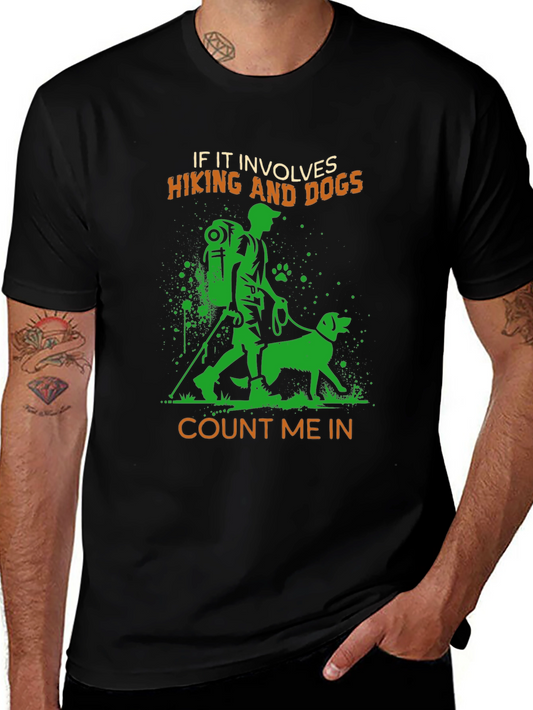 Hiking and Dogs Graphic T-Shirt