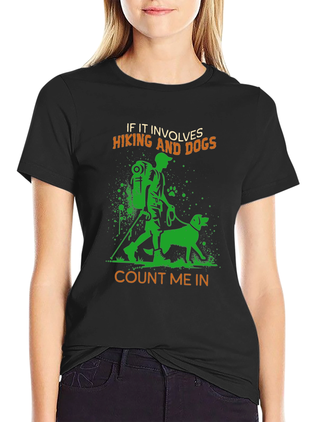 Hiking and Dogs Graphic T-Shirt