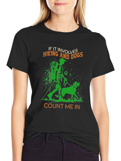 Hiking and Dogs Graphic T-Shirt