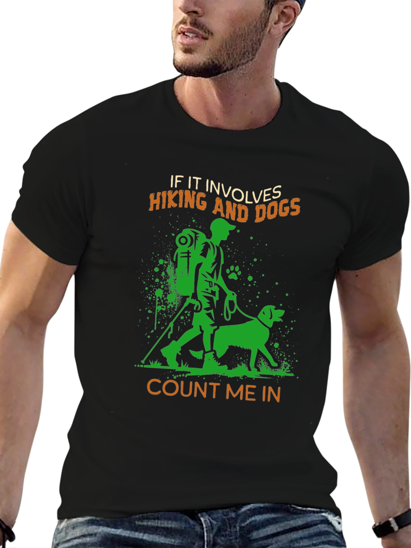 Hiking and Dogs Graphic T-Shirt