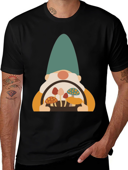 Mushroom Gnome Graphic Tee - Fun & Unique Design