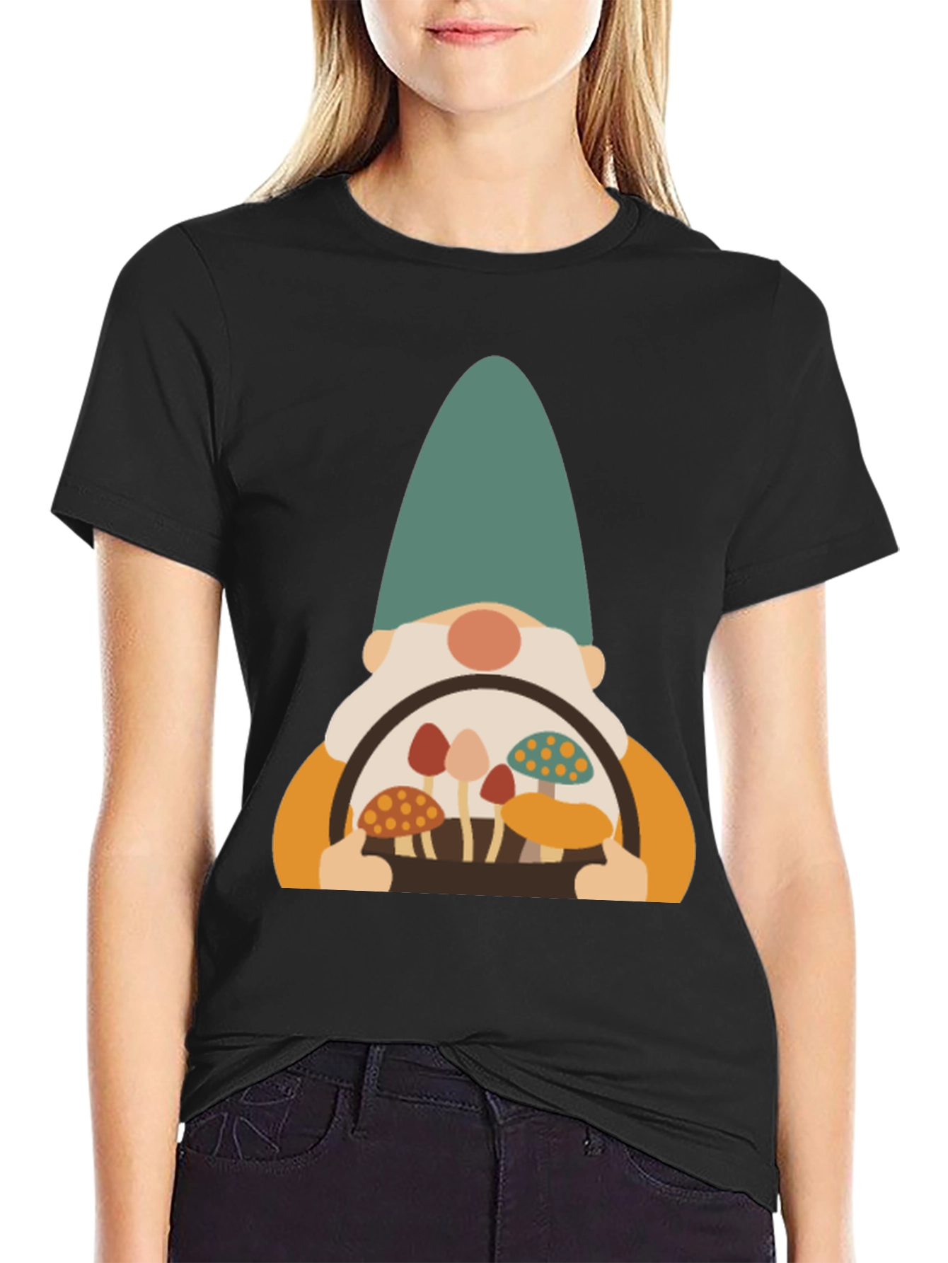 Mushroom Gnome Graphic Tee - Fun & Unique Design