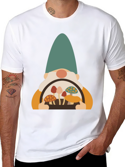 Mushroom Gnome Graphic Tee - Fun & Unique Design