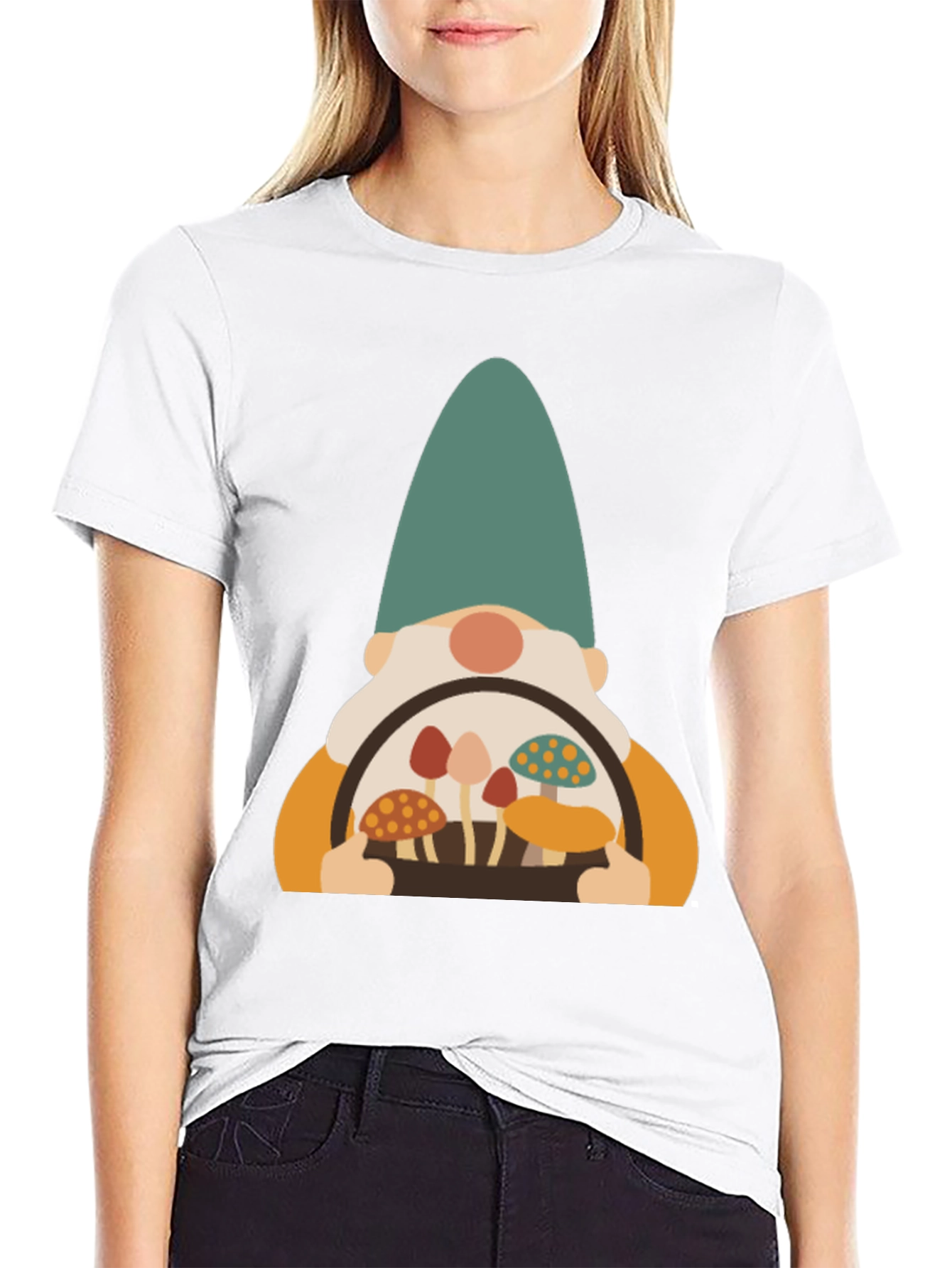 Mushroom Gnome Graphic Tee - Fun & Unique Design