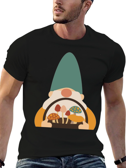 Mushroom Gnome Graphic Tee - Fun & Unique Design