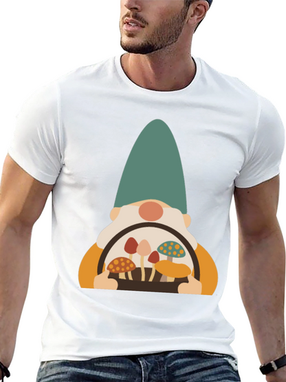 Mushroom Gnome Graphic Tee - Fun & Unique Design