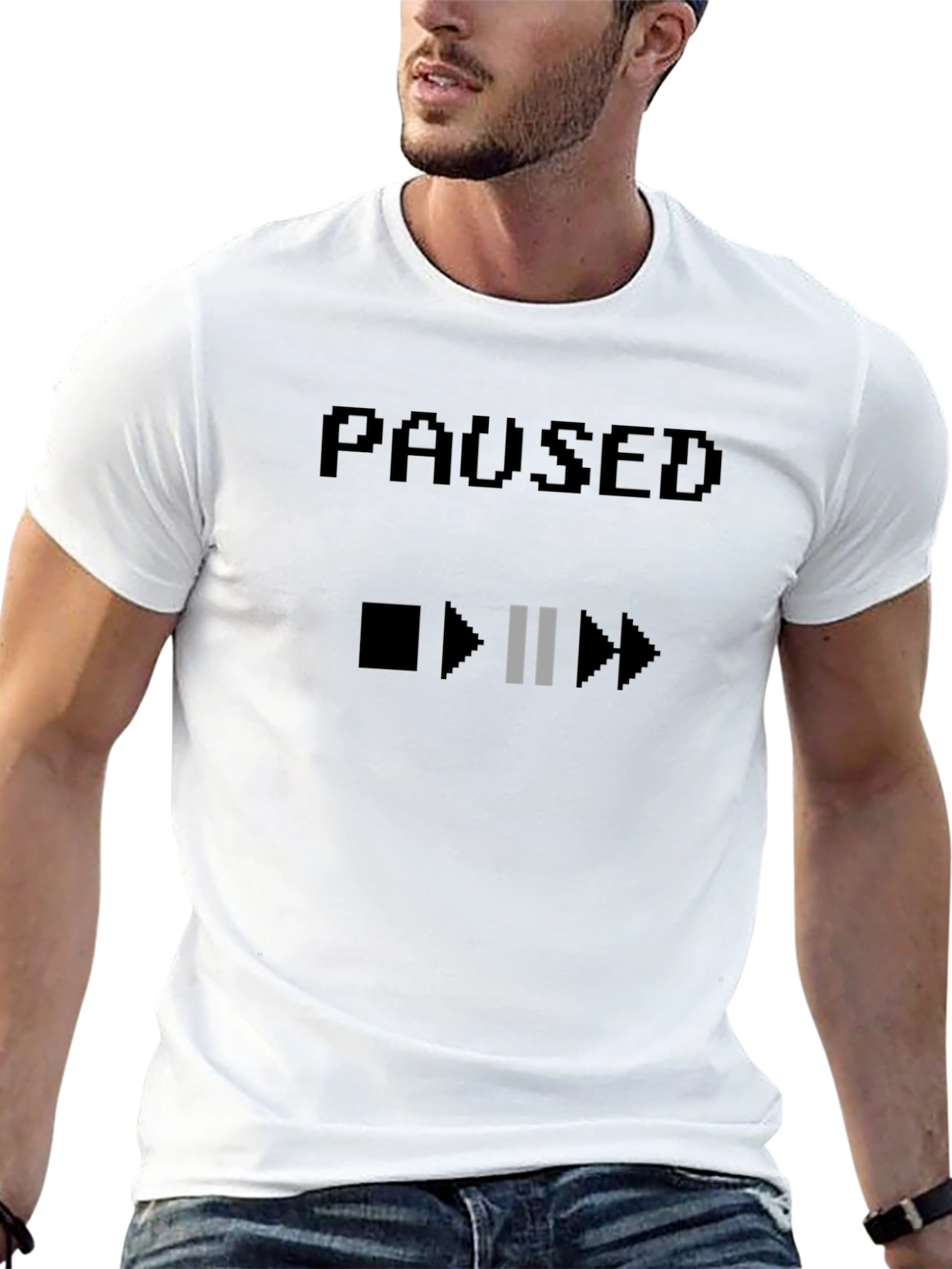 Paused Graphic T-Shirt - Gamer Style Tee