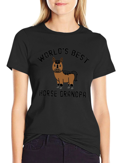 Worlds Best Horse Grandpa Novelty T-Shirt
