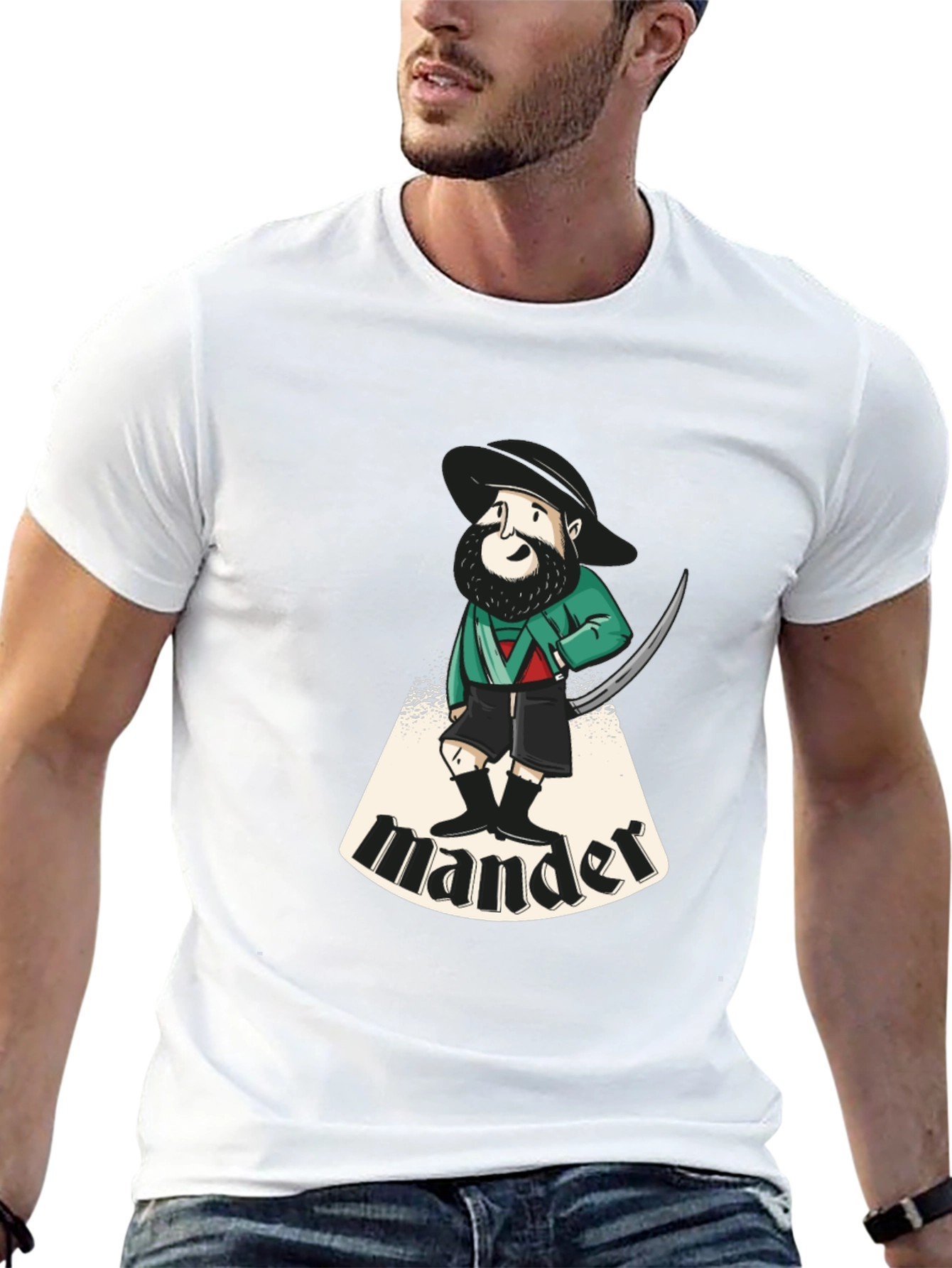 Cartoon Mander Graphic T-Shirt
