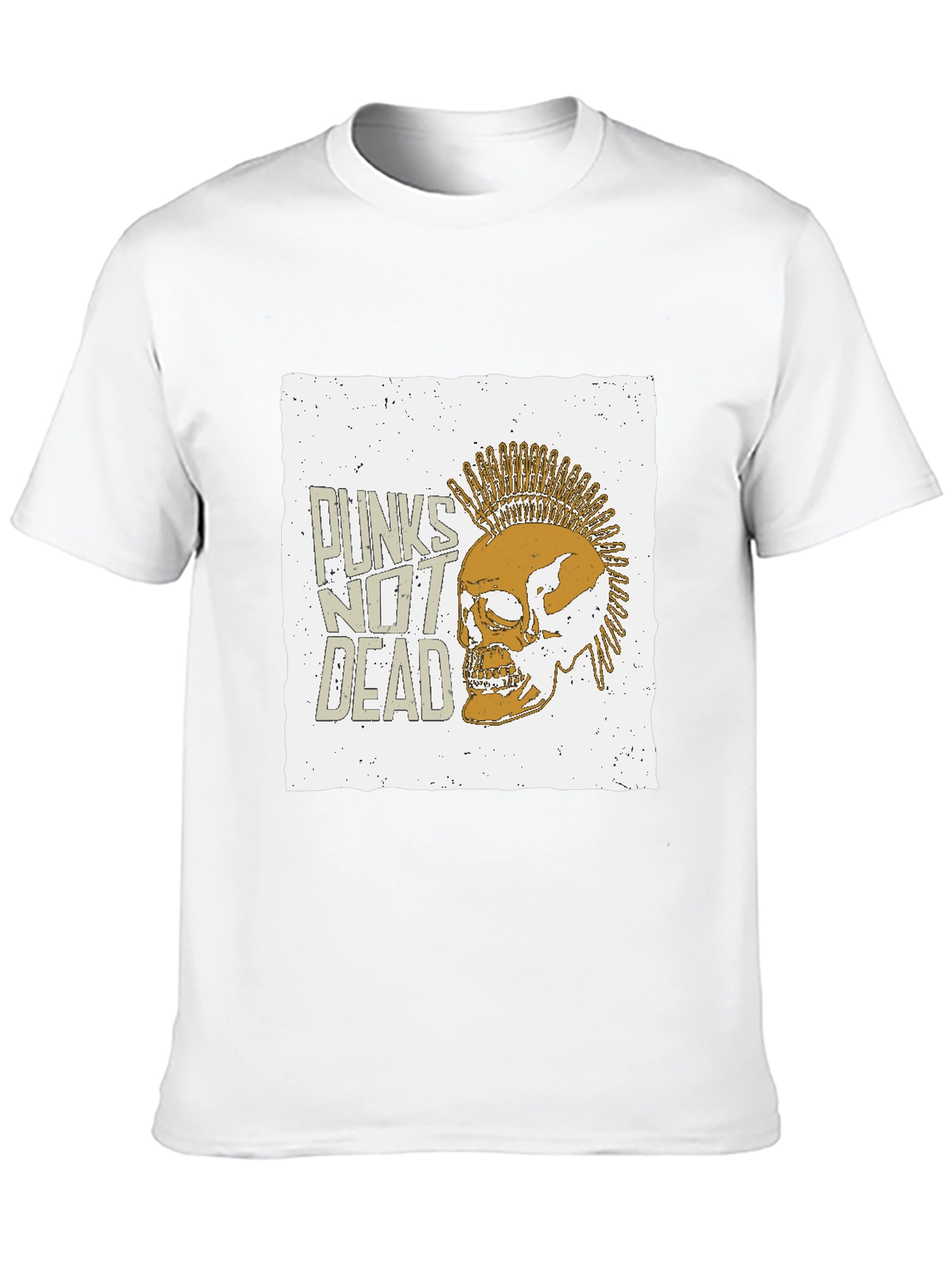 Punk Skull Graphic Tee - Punks Not Dead T-Shirt