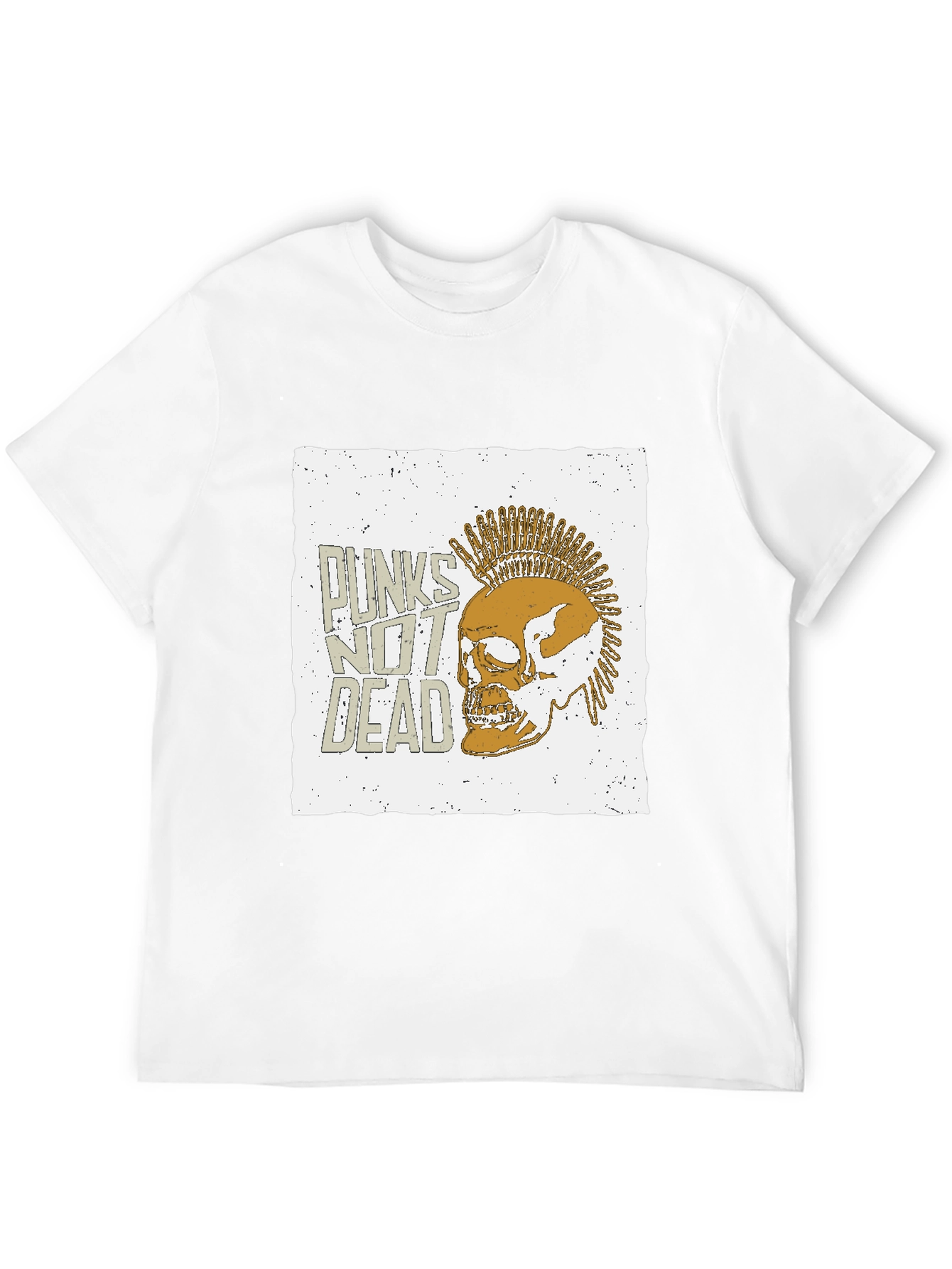 Punk Skull Graphic Tee - Punks Not Dead T-Shirt