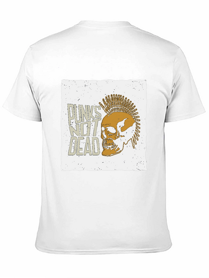 Punk Skull Graphic Tee - Punks Not Dead T-Shirt