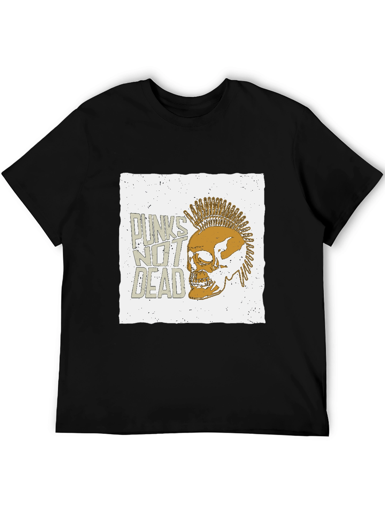 Punk Skull Graphic Tee - Punks Not Dead T-Shirt