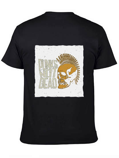 Punk Skull Graphic Tee - Punks Not Dead T-Shirt