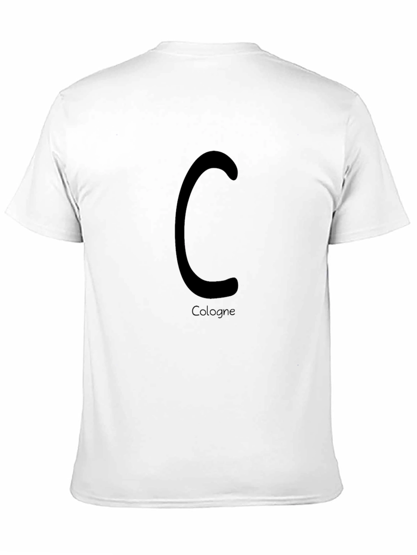 Cologne C Letter T-Shirt - Black Graphic Tee