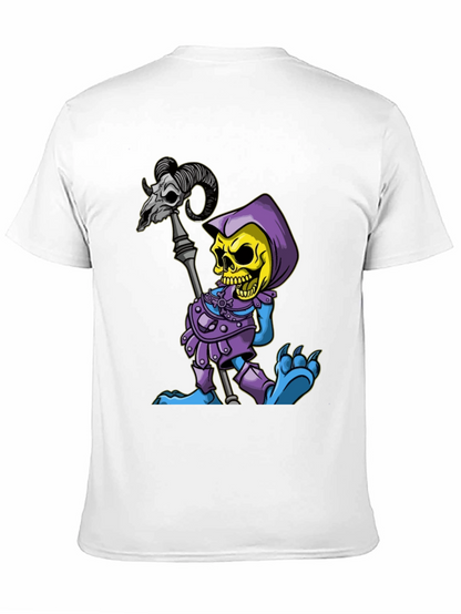 Skeletor Cartoon Graphic Black T-Shirt