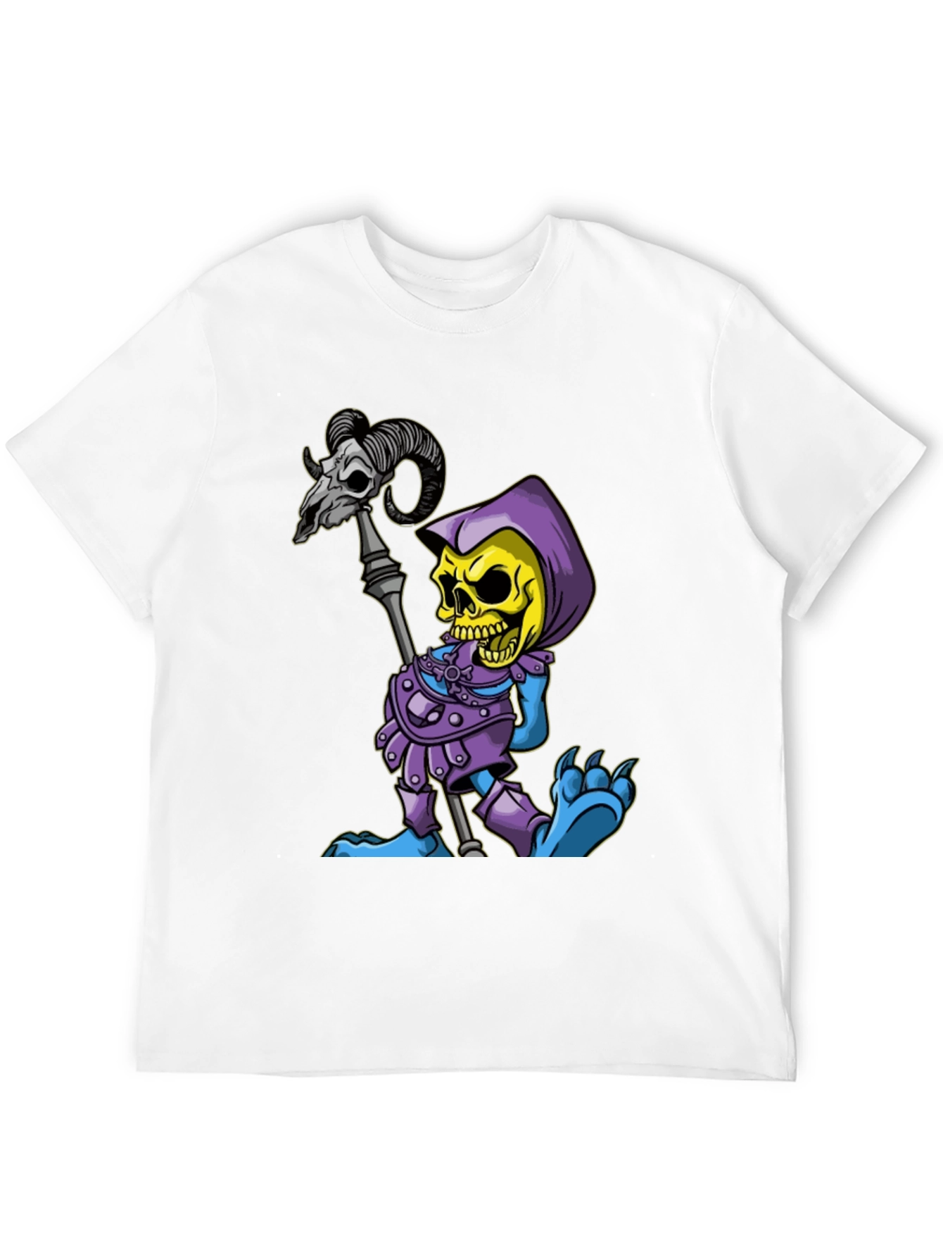 Skeletor Cartoon Graphic Black T-Shirt