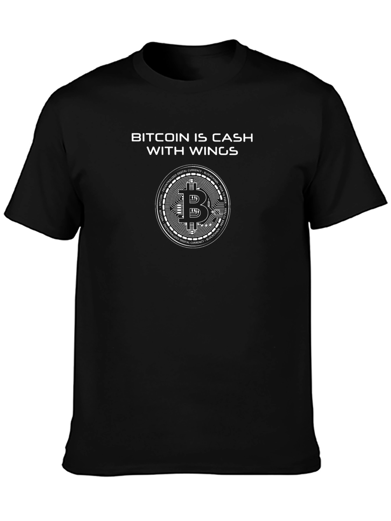 Bitcoin Is Cash With Wings Black T-Shirt