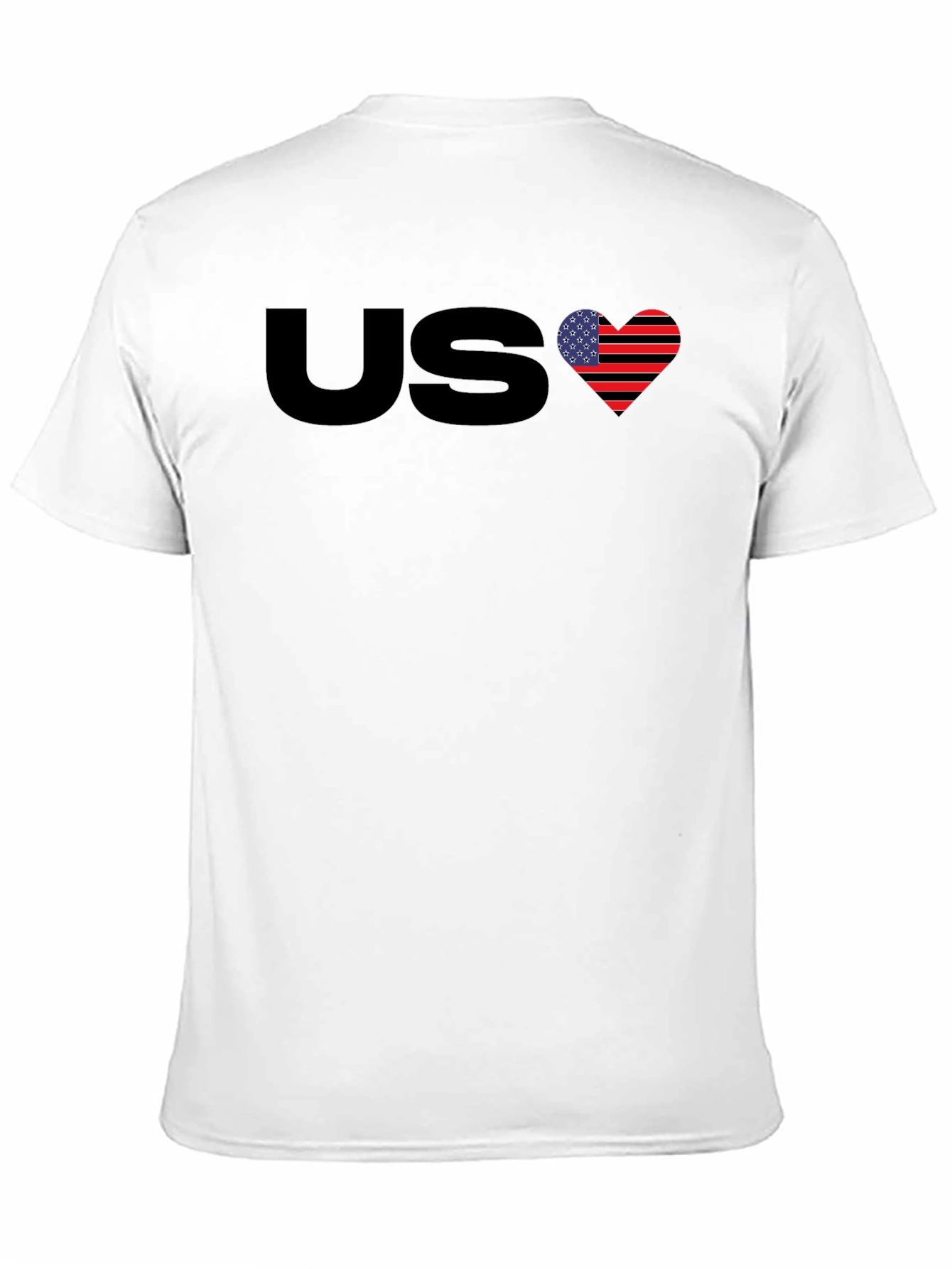 US Flag Heart Graphic T-Shirt