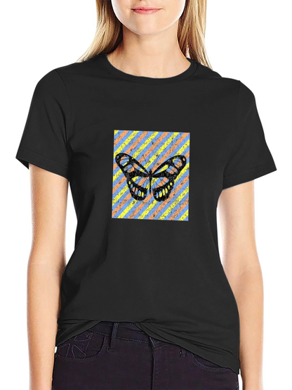 Butterfly Graphic Black Tee