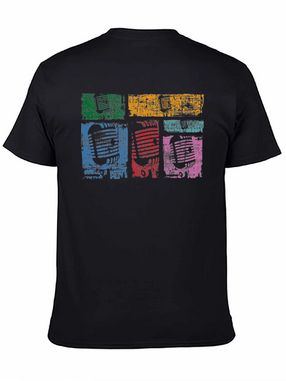 Retro Microphone Graphic T-Shirt
