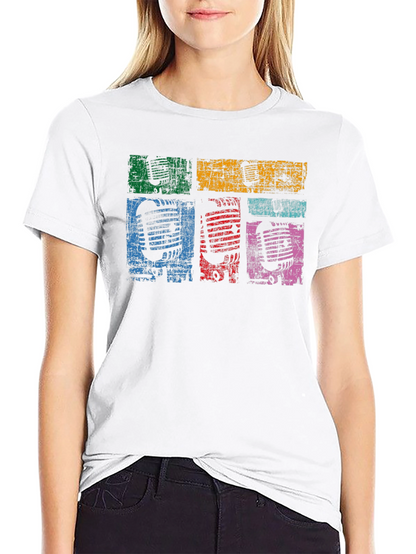 Retro Microphone Graphic T-Shirt