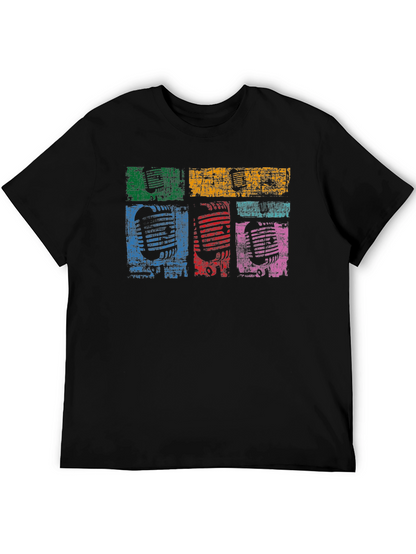 Retro Microphone Graphic T-Shirt
