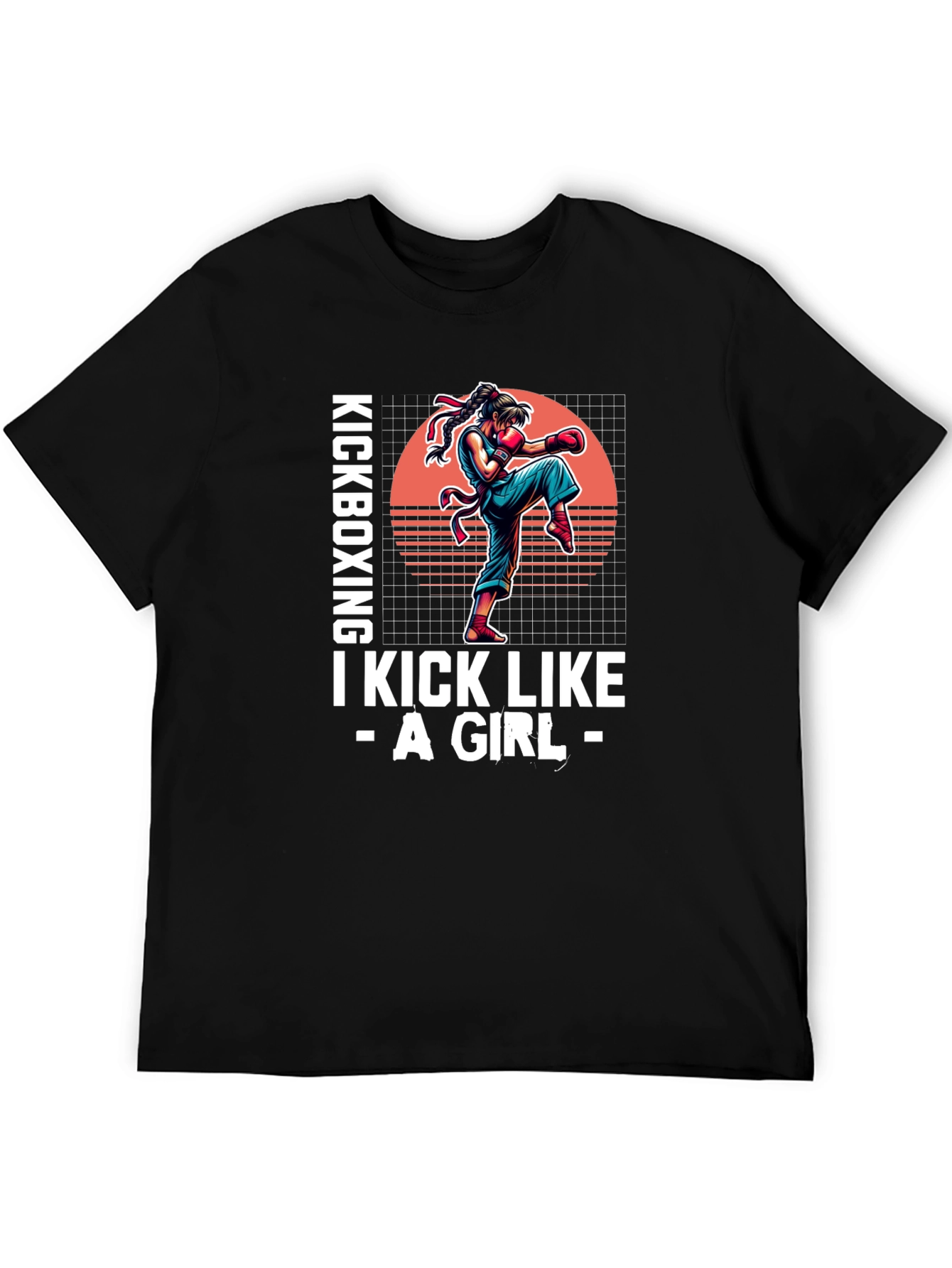 Kickboxing Girl Graphic T-Shirt - Martial Arts Apparel