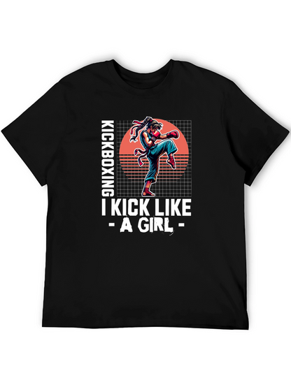 Kickboxing Girl Graphic T-Shirt - Martial Arts Apparel